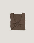 Gathered TENCEL™ Top - Brown Emperator