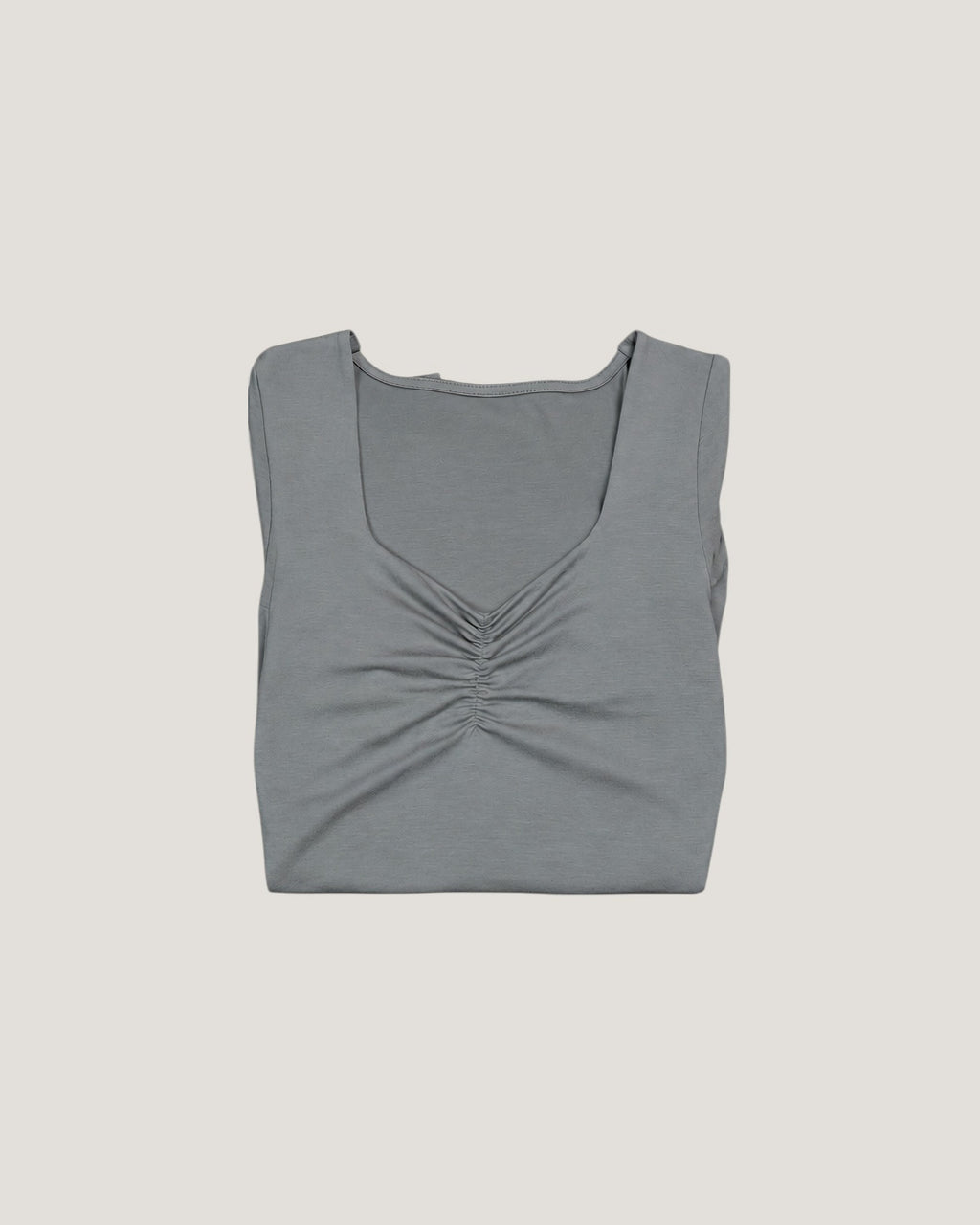 Gathered TENCEL™ Top - Steeple Grey
