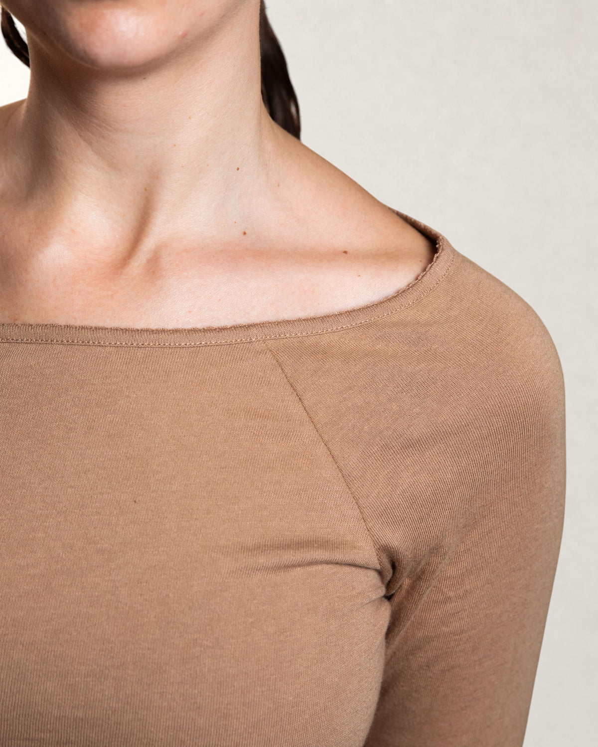 Embroidered Cotton-Wool Top - Tiger's Eye