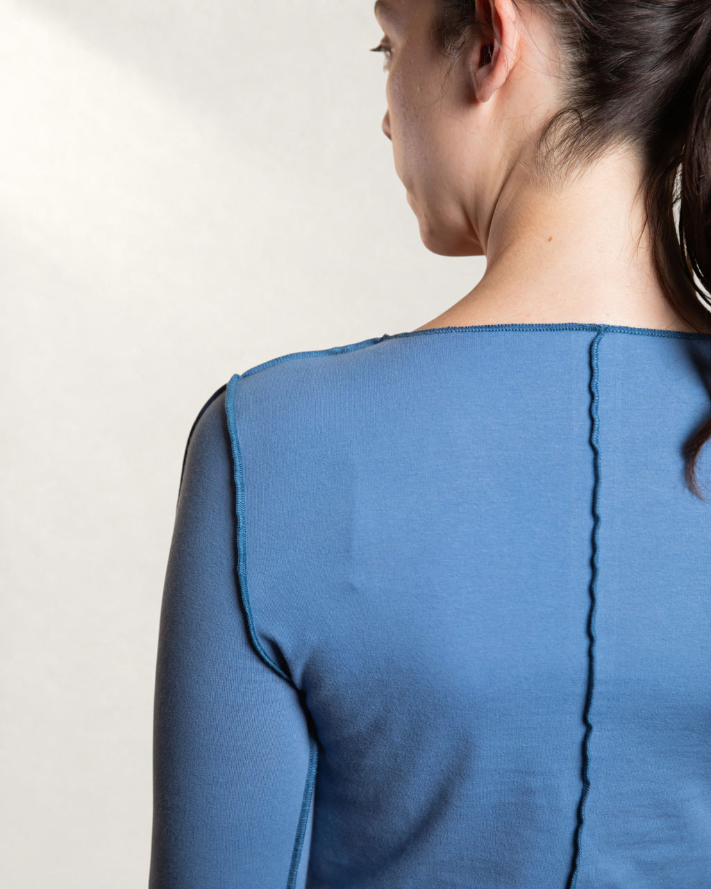 Seam Cotton Top - Blue Horizon