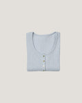 Pointelle Cotton Top - Cashmere Blue