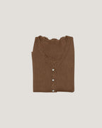 Lace Ribbed Top - Tiger's Eye