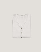 Lace Ribbed Top - White