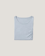 Draped Cotton Top - Cashmere Blue